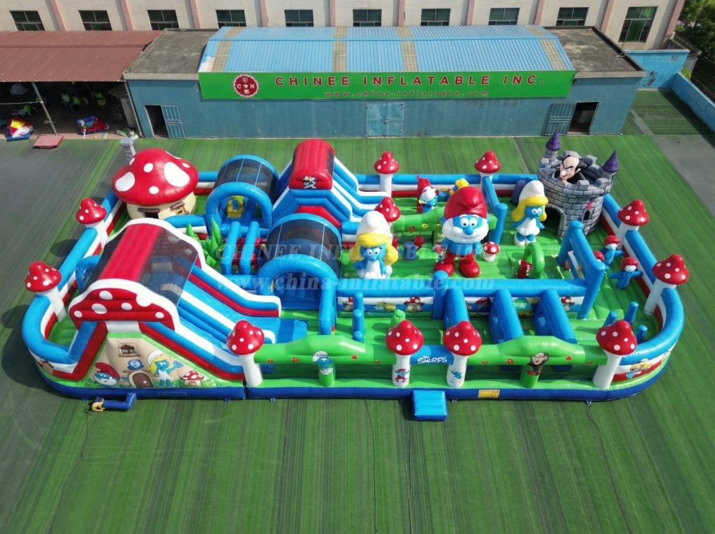 GF3-630 The Smurfs Theme Inflatable Park