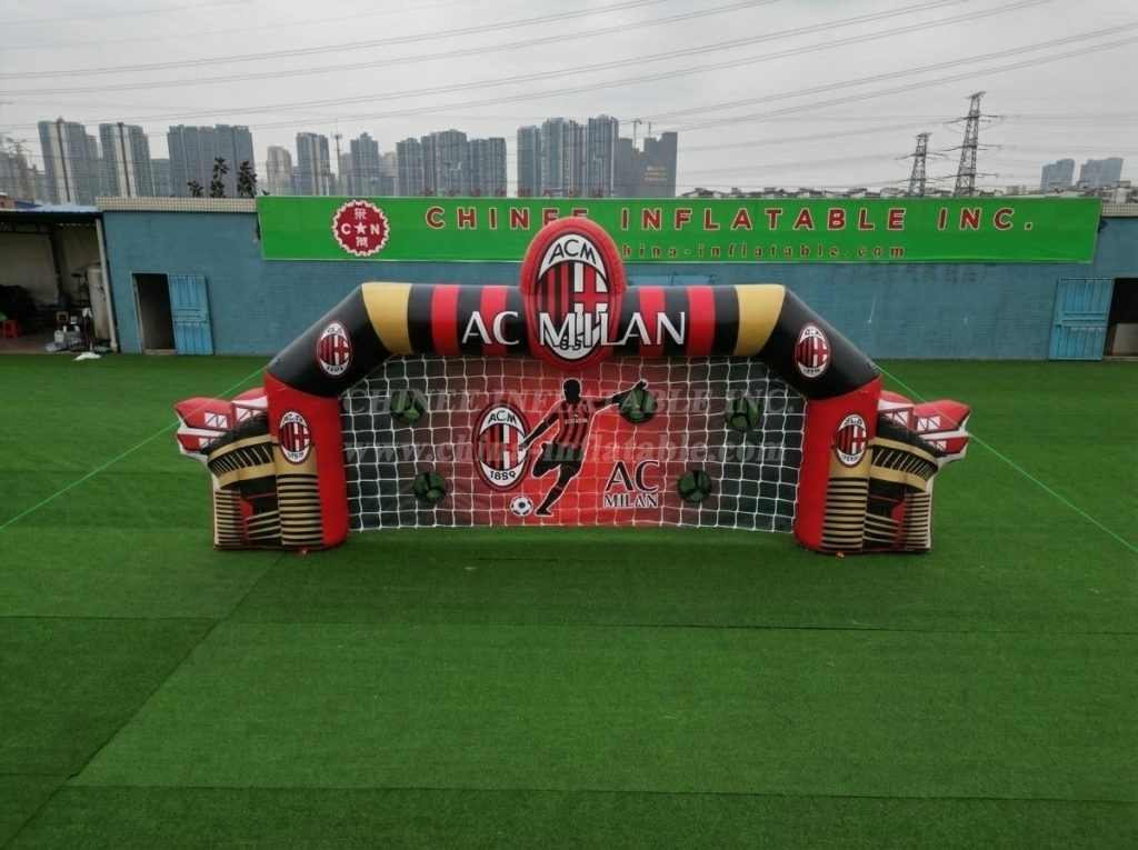 T11-7002 AC Milan Theme Inflatable Football Shoot Out Game