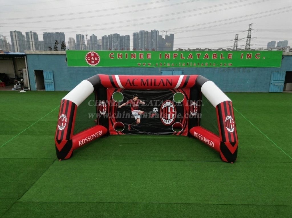 T11-7004 AC Milan Theme Inflatable Football Shoot Out Game