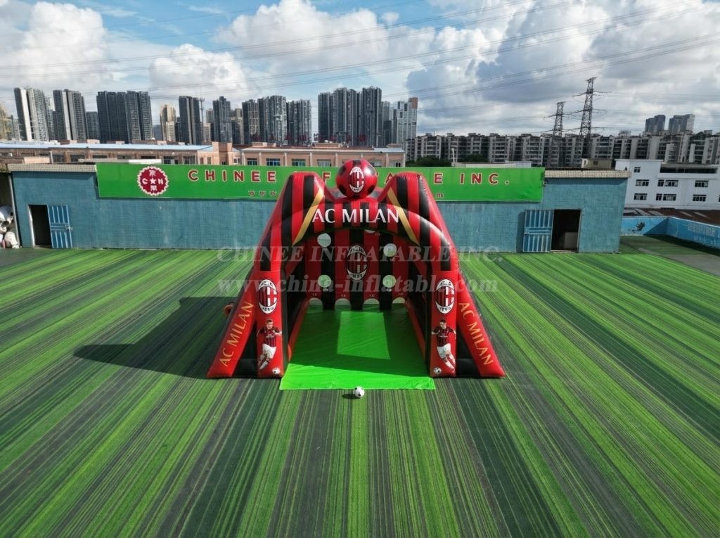 T11-7005 AC Milan Theme Inflatable Football Shoot Out Game
