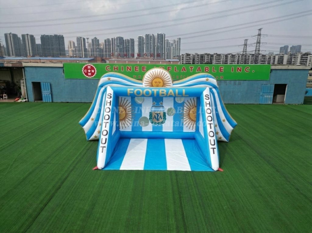 T11-7016 Argentina National Team Theme Inflatable Football Shoot Out Game
