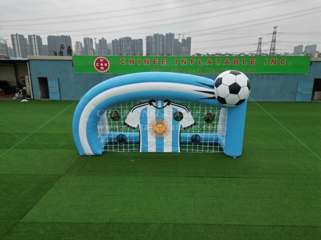 T11-7019 Argentina National Team Theme Inflatable Football Shoot Out Game