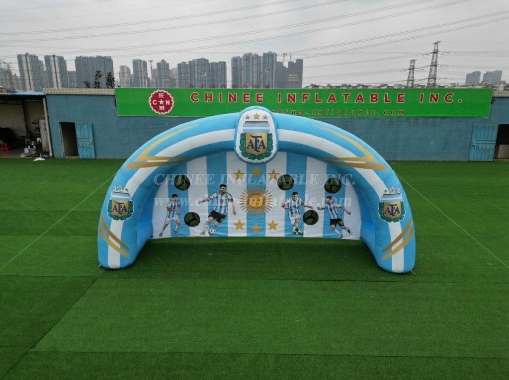 T11-7021 Argentina National Team Theme Inflatable Football Shoot Out Game