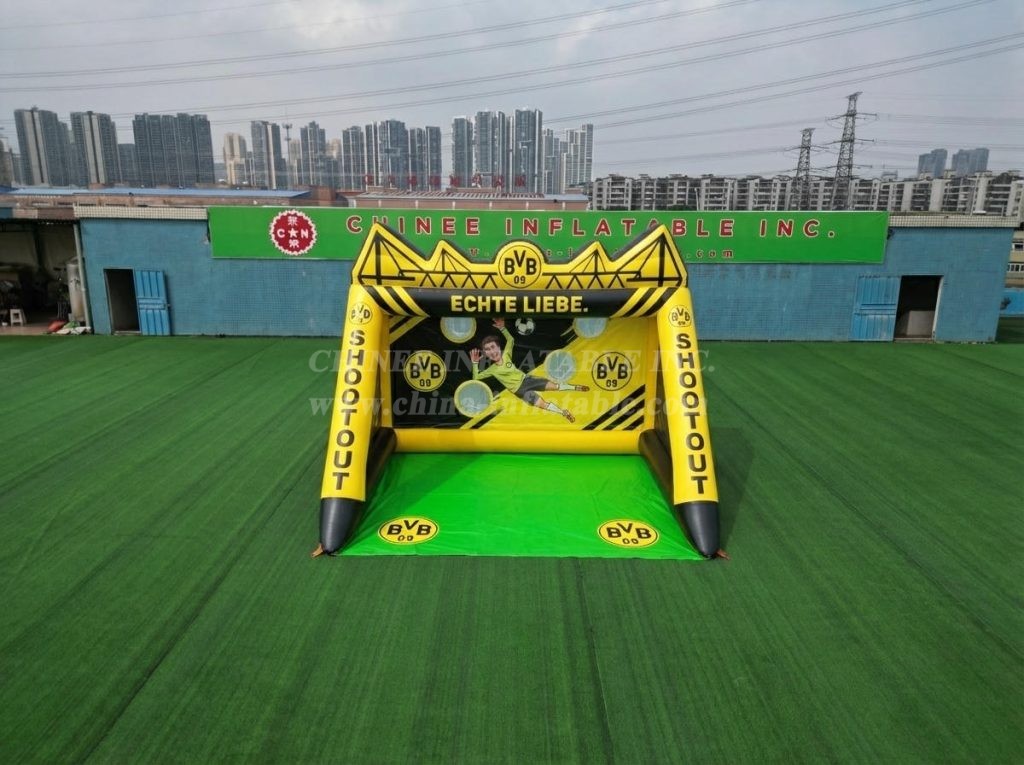 T11-7074 Borussia Dortmund Theme Inflatable Football Shoot Out Game
