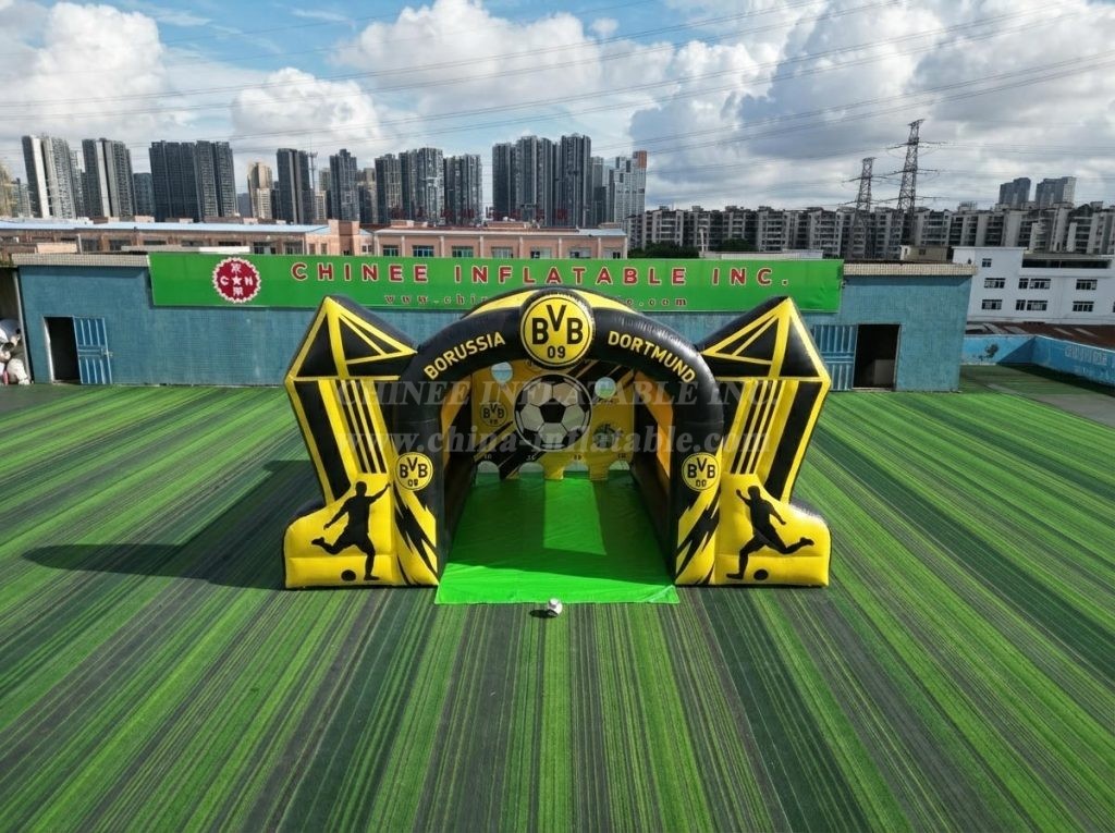 T11-7079 Borussia Dortmund Theme Inflatable Football Shoot Out Game