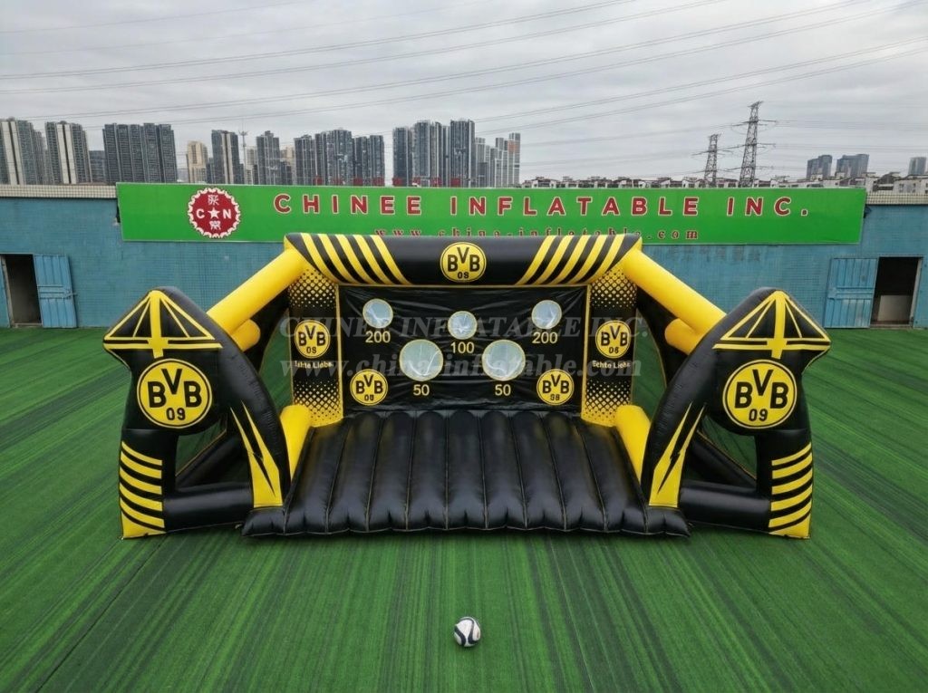 T11-7082 Borussia Dortmund Theme Inflatable Football Shoot Out Game