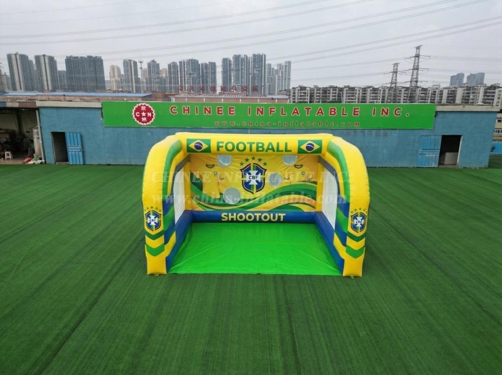 T11-7083 Brazil National Team Theme Inflatable Football Shoot Out Game
