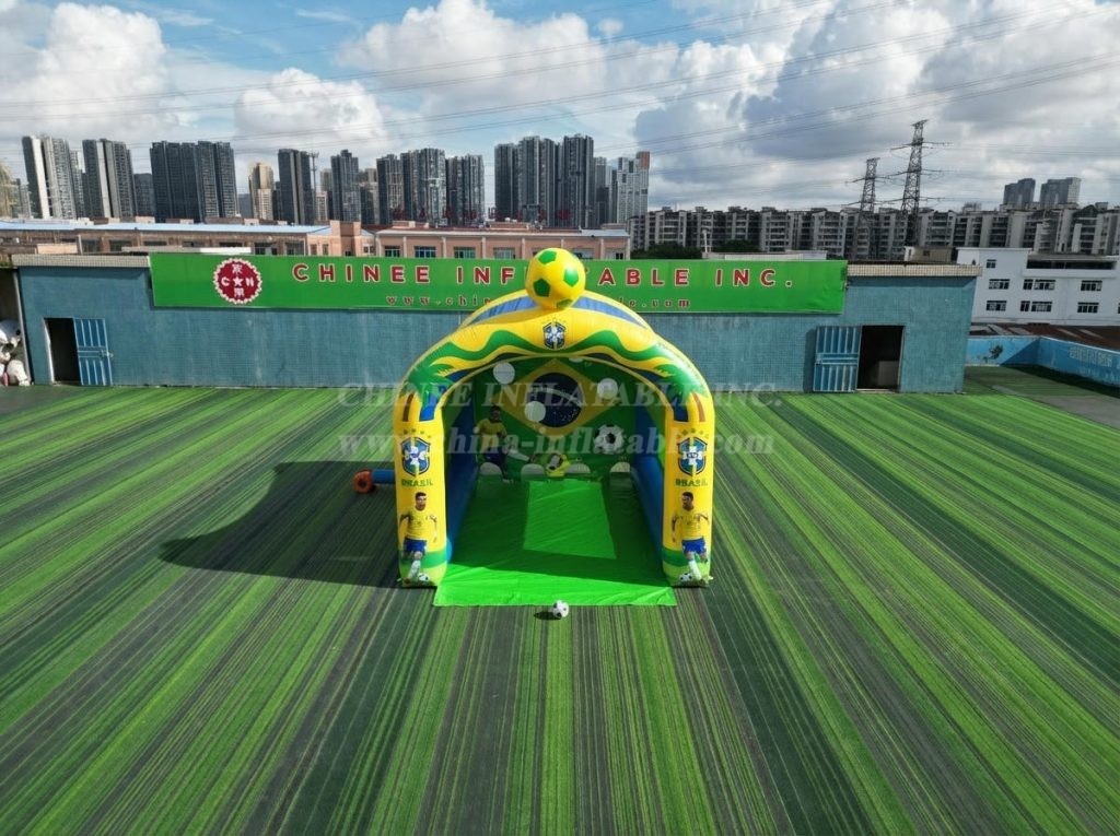 T11-7093 Brazil National Team Theme Inflatable Football Shoot Out Game