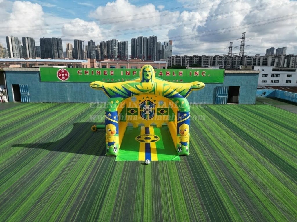 T11-7094 Brazil National Team Theme Inflatable Football Shoot Out Game