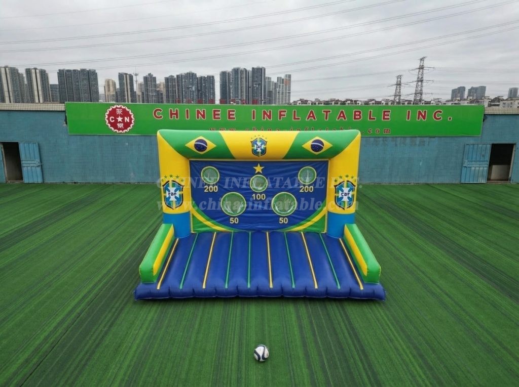 T11-7097 Brazil National Team Theme Inflatable Football Shoot Out Game