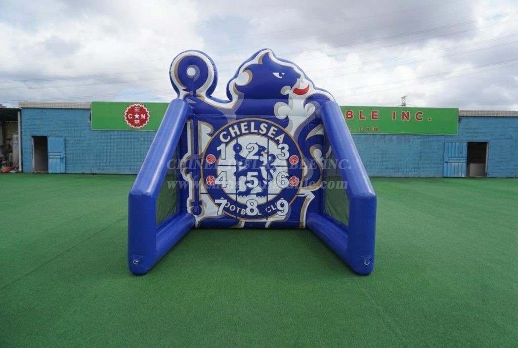 T11-7102 Chelsea Theme Inflatable Football Shoot Out Game