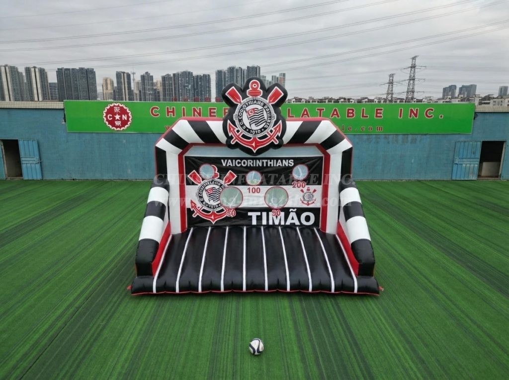 T11-7120 Corinthians Theme Inflatable Football Shoot Out Game