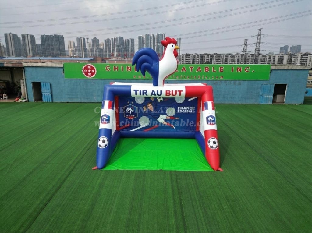 T11-7139 France National Team Theme Inflatable Football Shoot Out Game