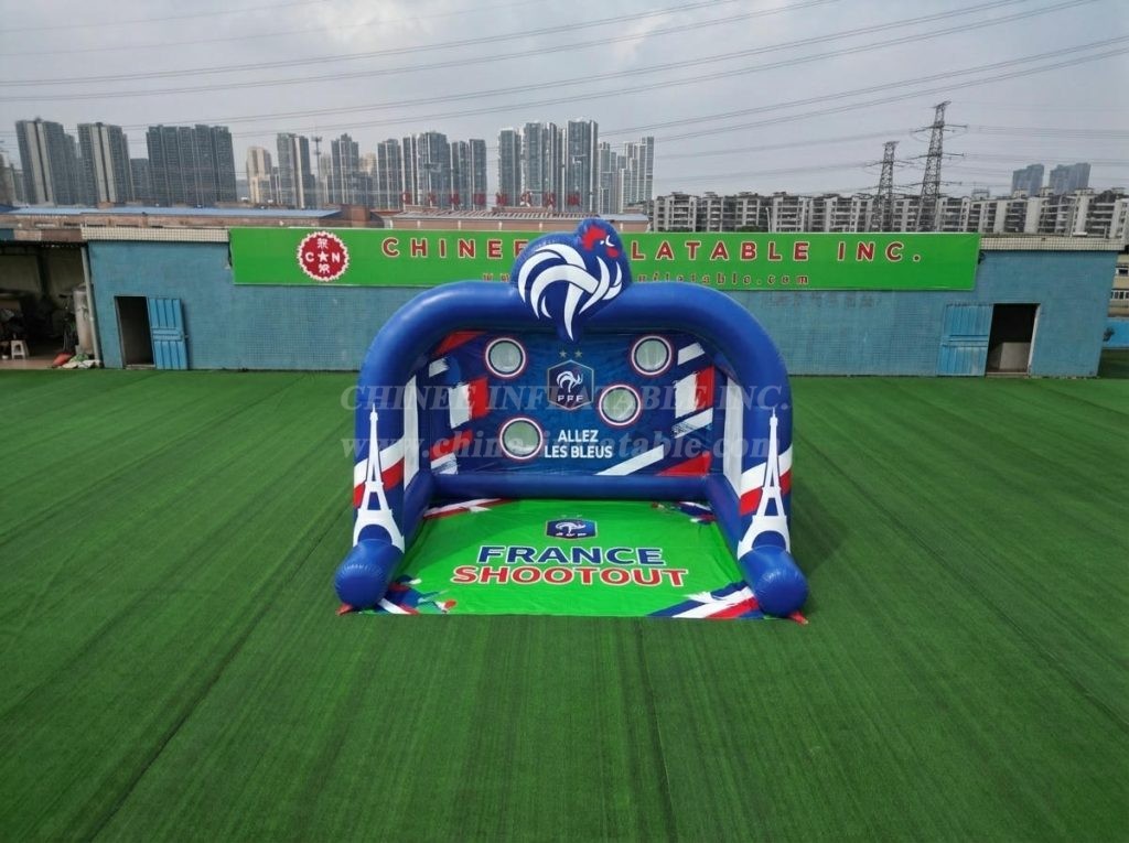 T11-7140 France National Team Theme Inflatable Football Shoot Out Game