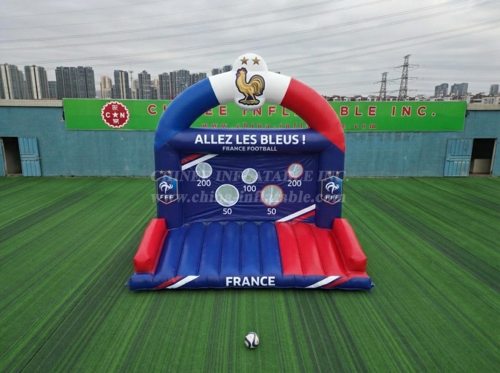 T11-7149 France National Team Theme Inflatable Football Shoot Out Game
