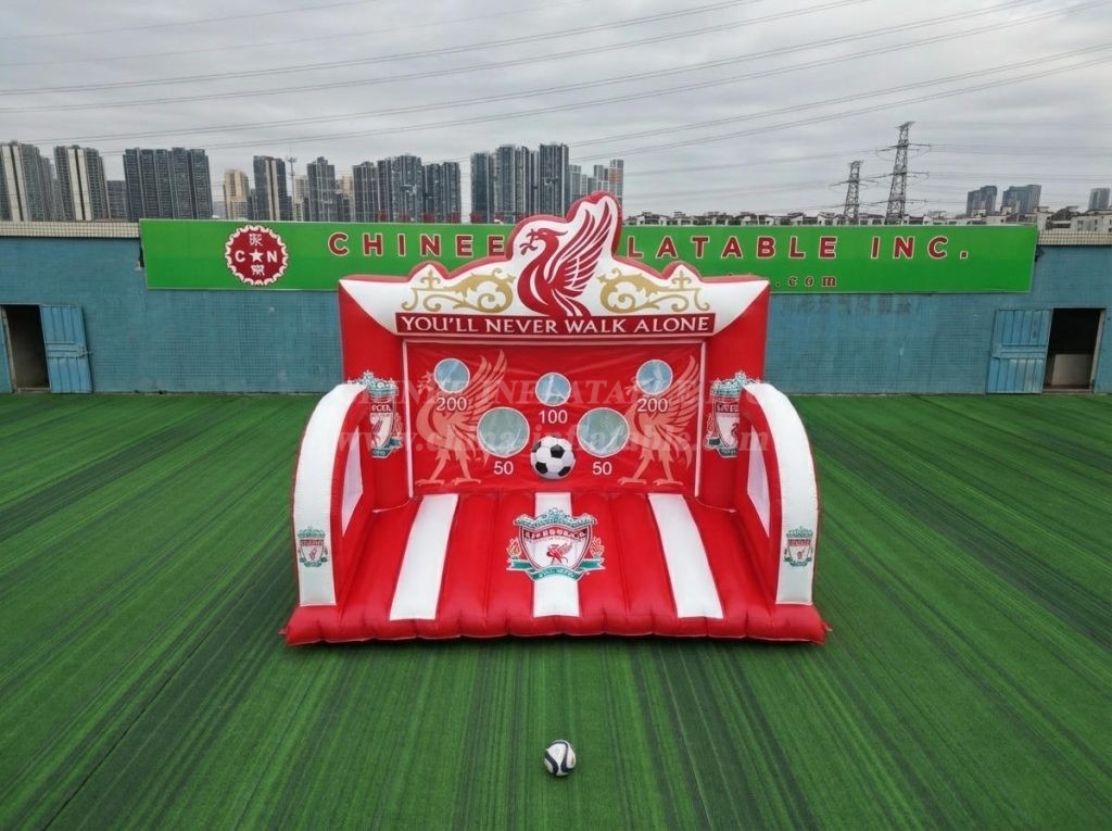 T11-7192 Liverpool Theme Inflatable Football Shoot Out Game
