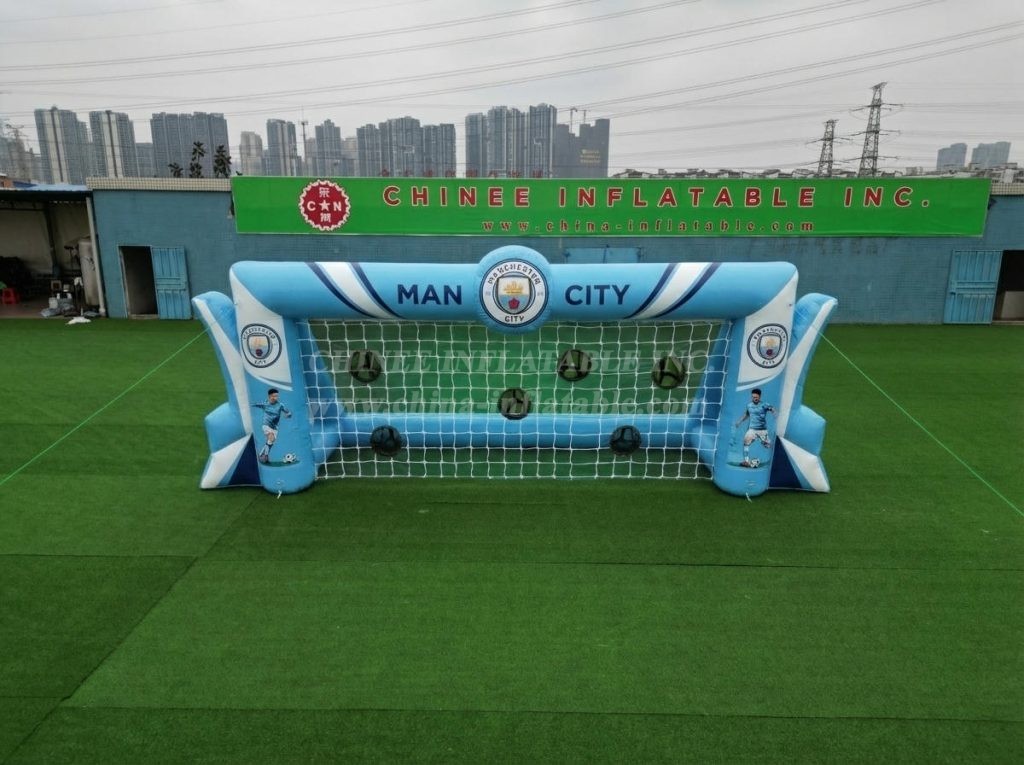 T11-7196 Manchester City Theme Inflatable Football Shoot Out Game