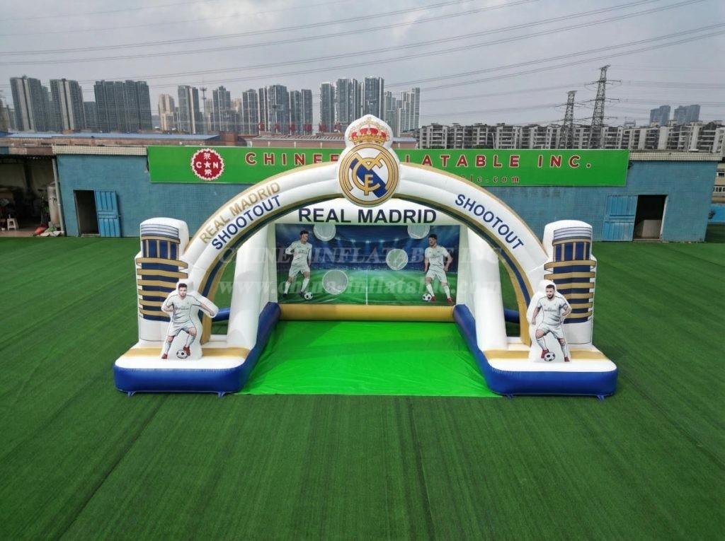 T11-7232 Real Madrid Theme Inflatable Football Shoot Out Game
