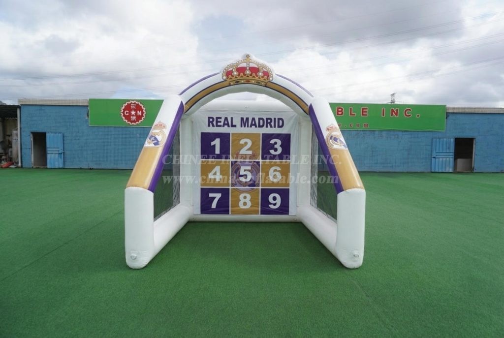 T11-7233 Real Madrid Theme Inflatable Football Shoot Out Game