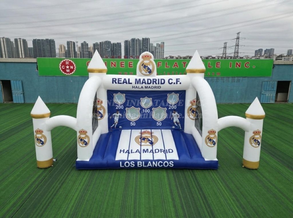 T11-7241 Real Madrid Theme Inflatable Football Shoot Out Game