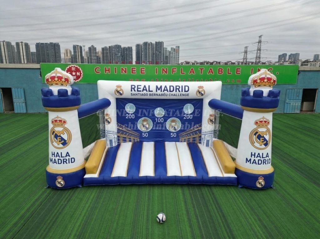 T11-7242 Real Madrid Theme Inflatable Football Shoot Out Game