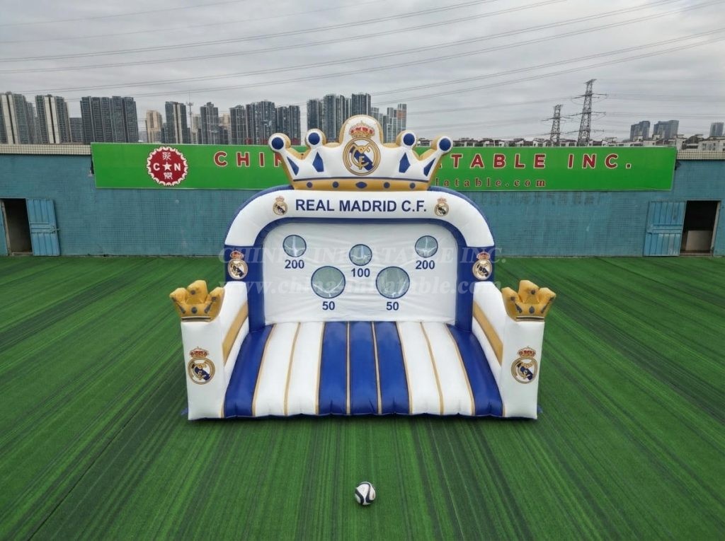 T11-7243 Real Madrid Theme Inflatable Football Shoot Out Game