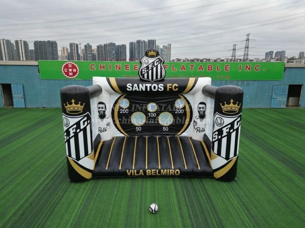 T11-7263 Santos Theme Inflatable Football Shoot Out Game
