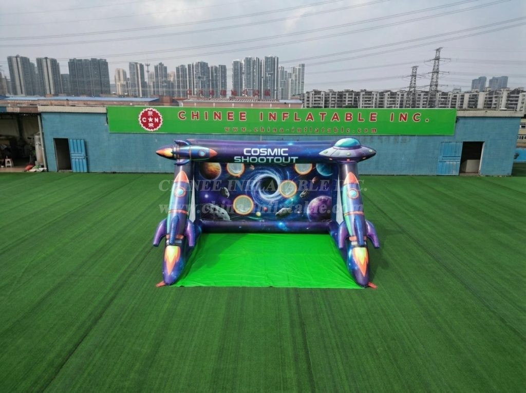 T11-7285 Space Theme Inflatable Soccer Shooting Game