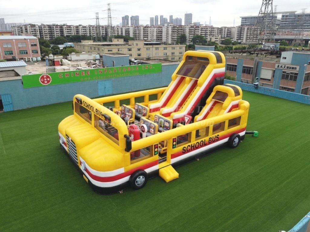 T6-6820 Bus Theme Inflatable Playground