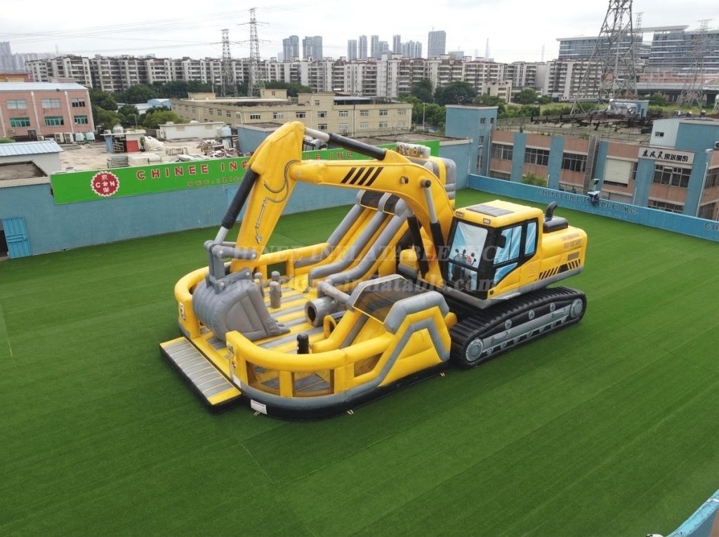 T6-6830 Excavator Theme Inflatable Playground