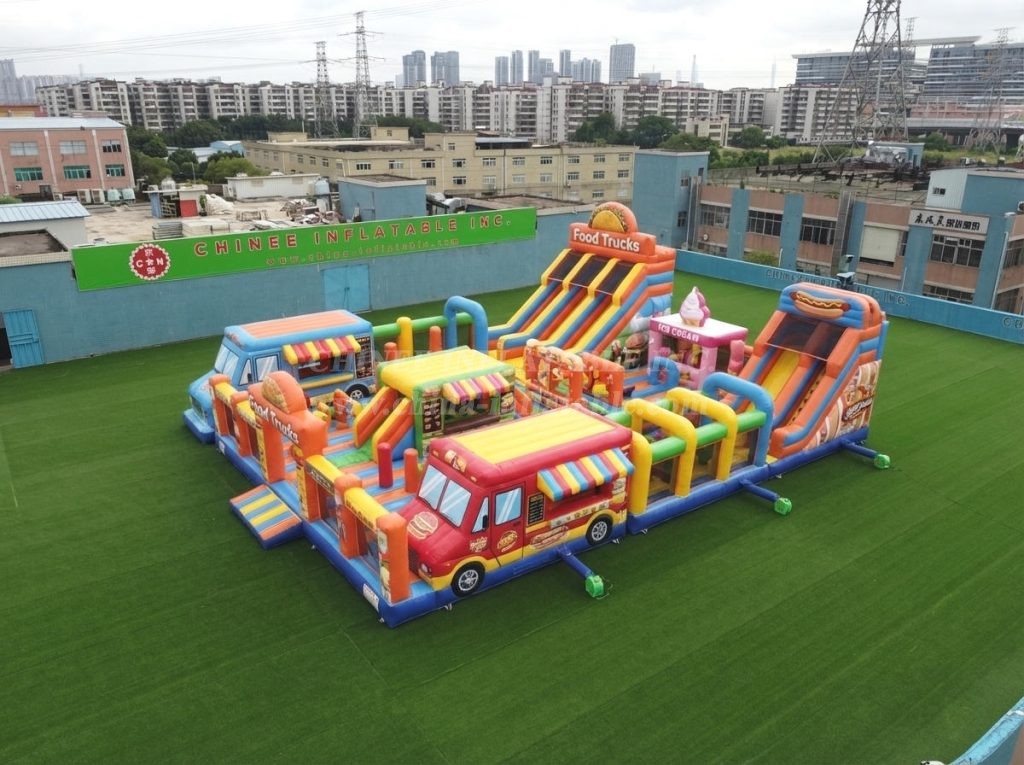 T6-6841 Food Trucks Theme Inflatable Playground