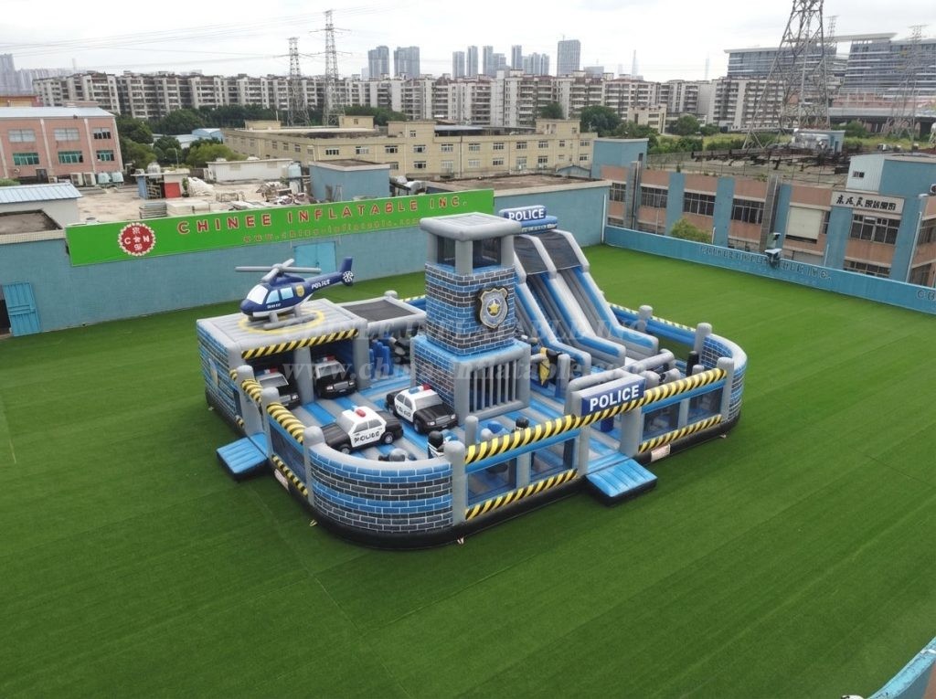 T6-6859 Police Station Theme Inflatable Playground