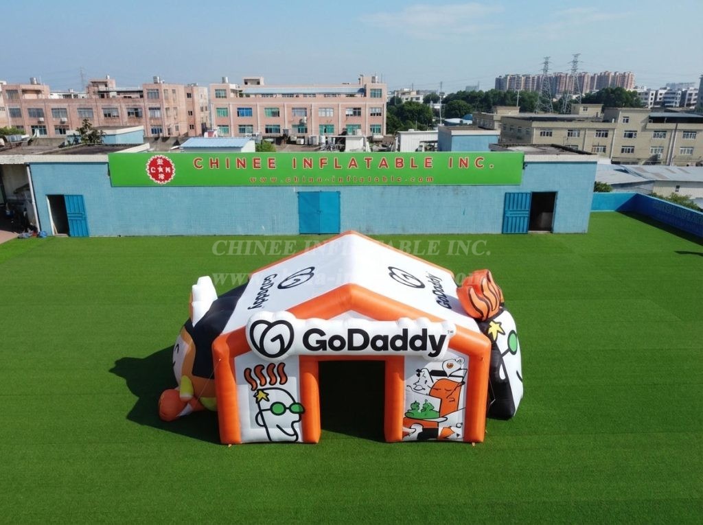 Tent1-7164 GoDaddy Advertising Inflatable Cube Tent