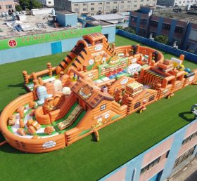 CR2-497 Garfield Theme Ginat Inflatable Obstacle Courses Challenging Run