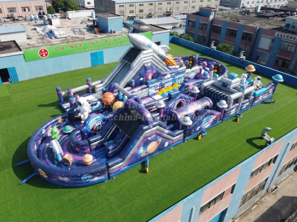 CR2-516 Space Theme Ginat Inflatable Obstacle Courses Challenging Run