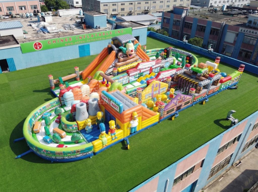CR2-528 The Simpsons Theme Ginat Inflatable Obstacle Courses Challenging Run