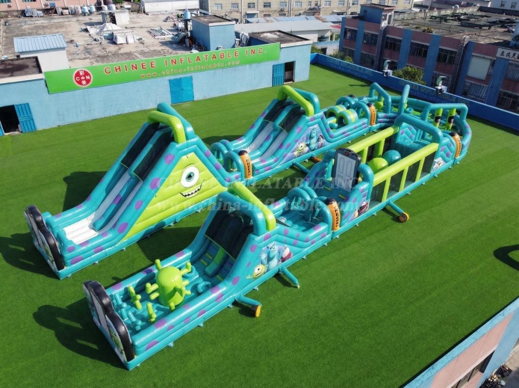CR2-573 Monsters Inc Theme Giant Inflatable Obstacle Courses Challenging Run