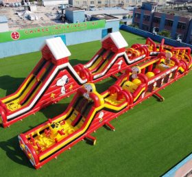 CR2-590 Snoopy Theme Giant Inflatable Obstacle Courses Challenging Run