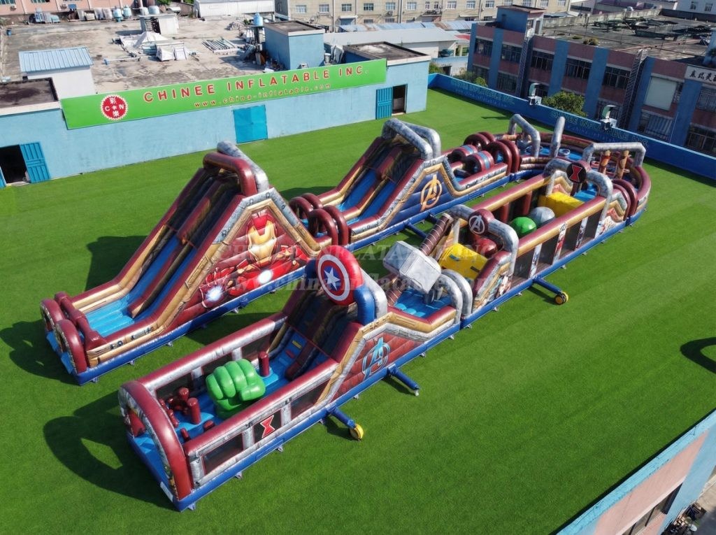 CR2-600 The Avengers Theme Giant Inflatable Obstacle Courses Challenging Run
