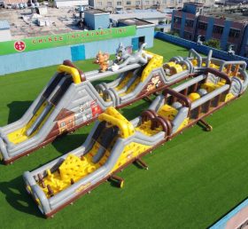 CR2-609 Tom And Jerry Theme Giant Inflatable Obstacle Courses Challenging Run
