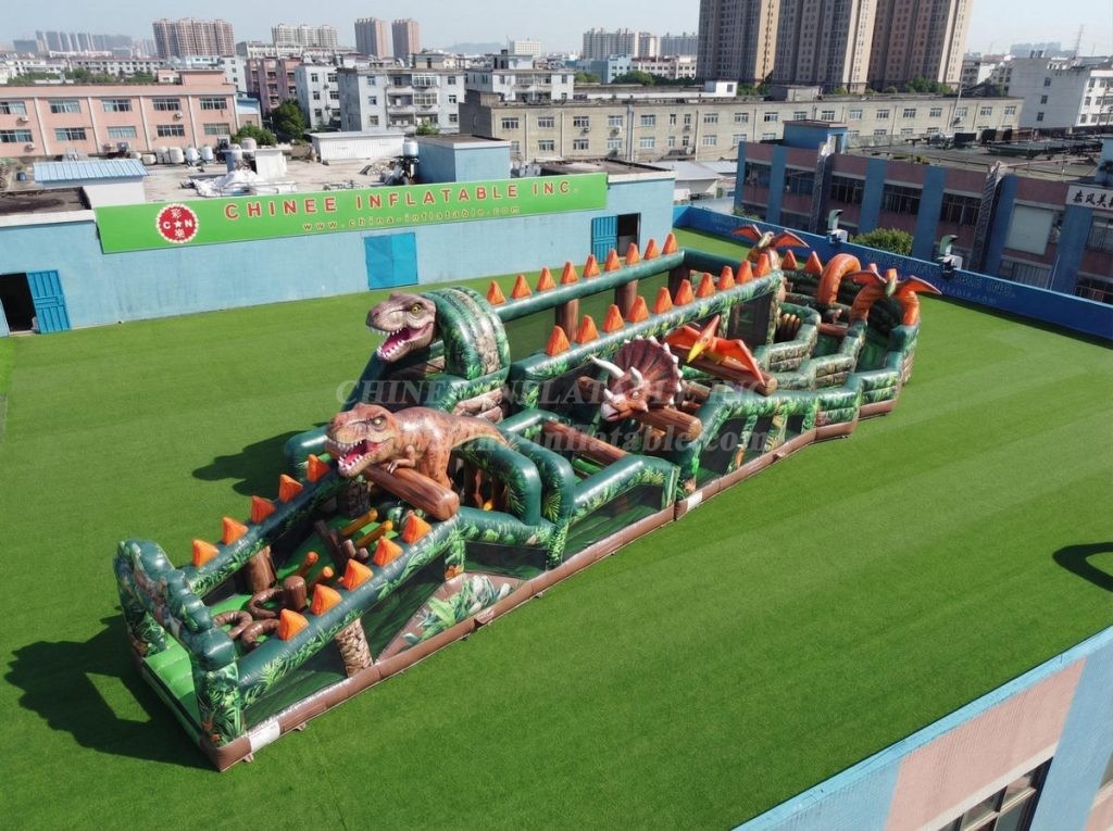 CR2-634 Dinosaur Theme Giant Obstacle Course Challenging Run