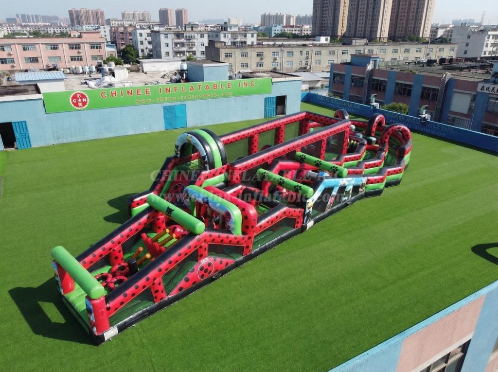 CR2-654 Miraculous Ladybug Theme Giant Obstacle Course Challenging Run