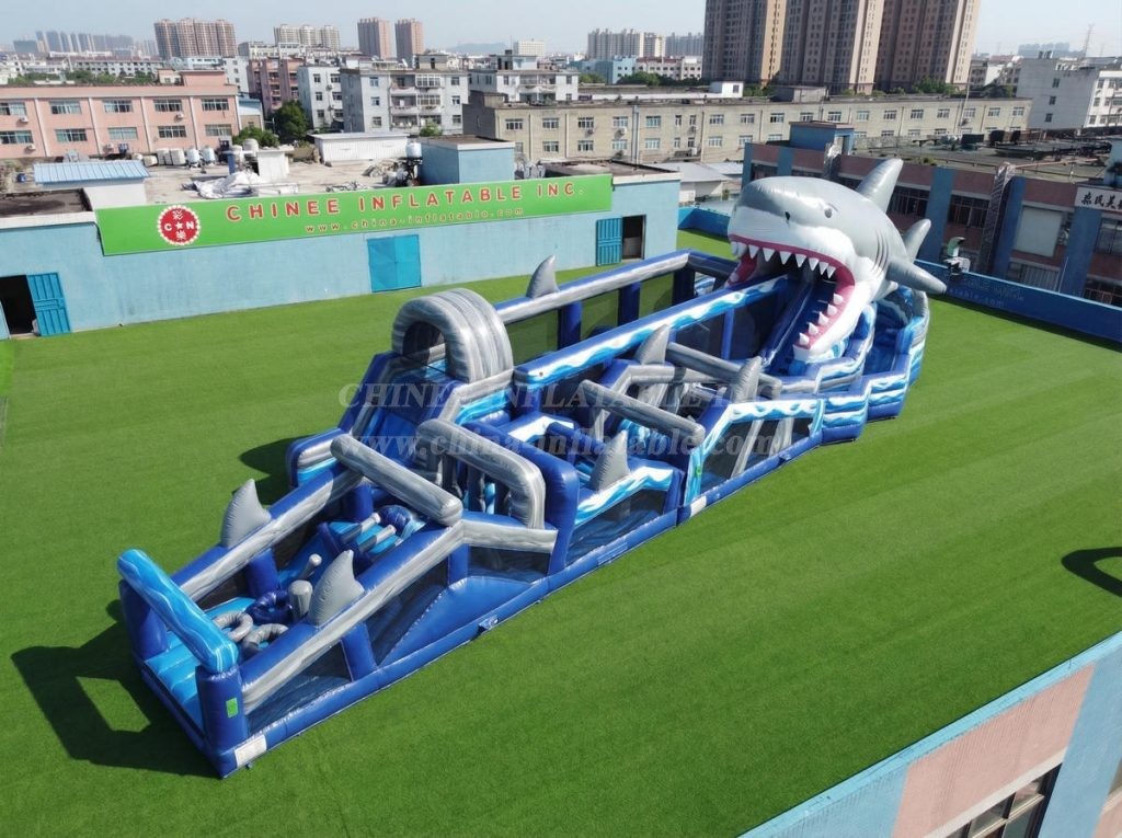 CR2-673 Shark Theme Giant Obstacle Course Challenging Run