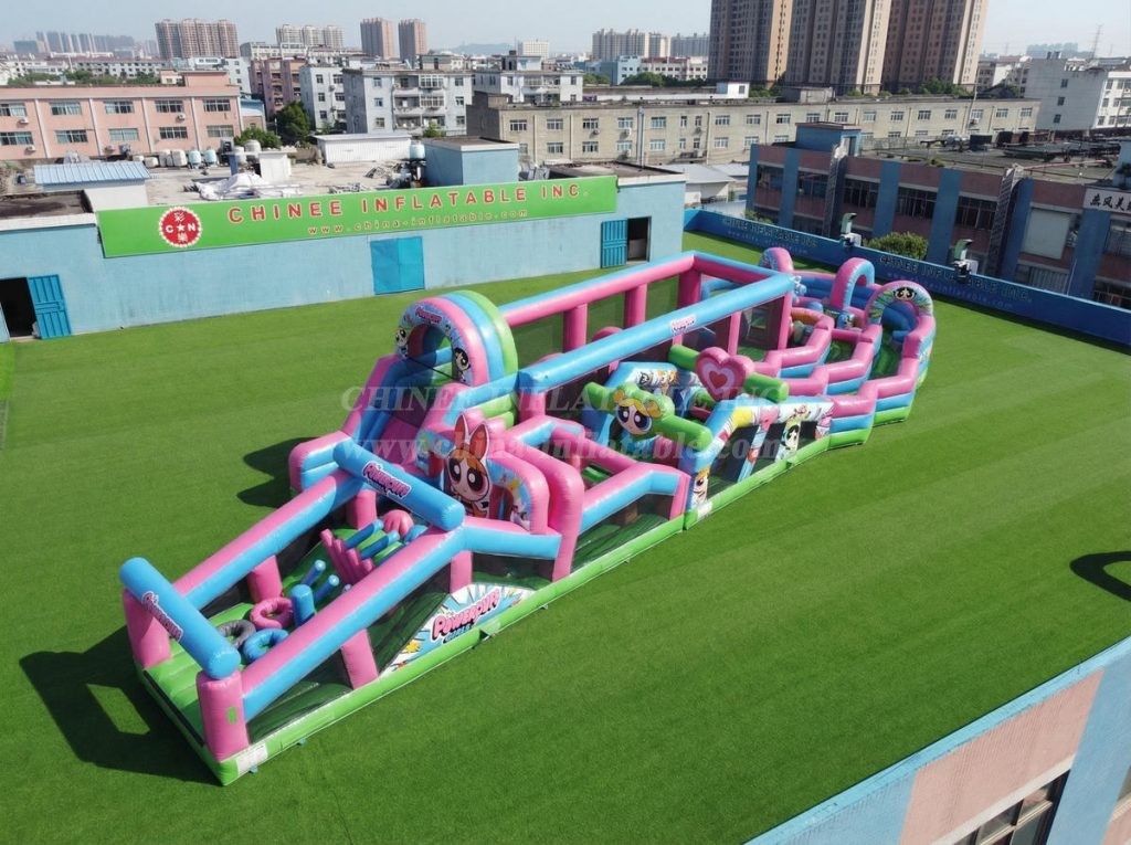 CR2-691 The Powerpuff Girls Theme Giant Obstacle Course Challenging Run
