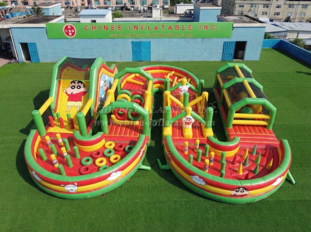 CR2-719 Crayon Shin-chan Theme Ginat Inflatable Obstacle Courses Challenging Run
