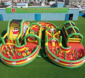 CR2-719 Crayon Shin-chan Theme Ginat Inflatable Obstacle Courses Challenging Run