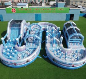 CR2-726 Frozen Theme Ginat Inflatable Obstacle Courses Challenging Run