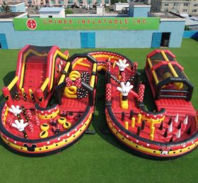 CR2-738 Mickey & Minnie Theme Ginat Inflatable Obstacle Courses Challenging Run