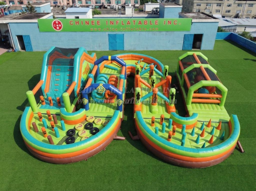 CR2-751 Scooby-Doo Theme Ginat Inflatable Obstacle Courses Challenging Run