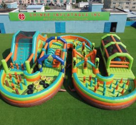 CR2-751 Scooby-Doo Theme Ginat Inflatable Obstacle Courses Challenging Run